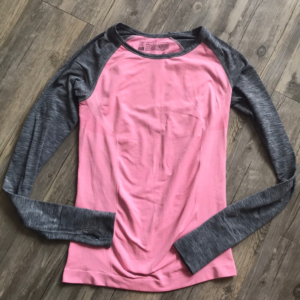 VSX Long Sleeve Pink and Gray Athletic Top